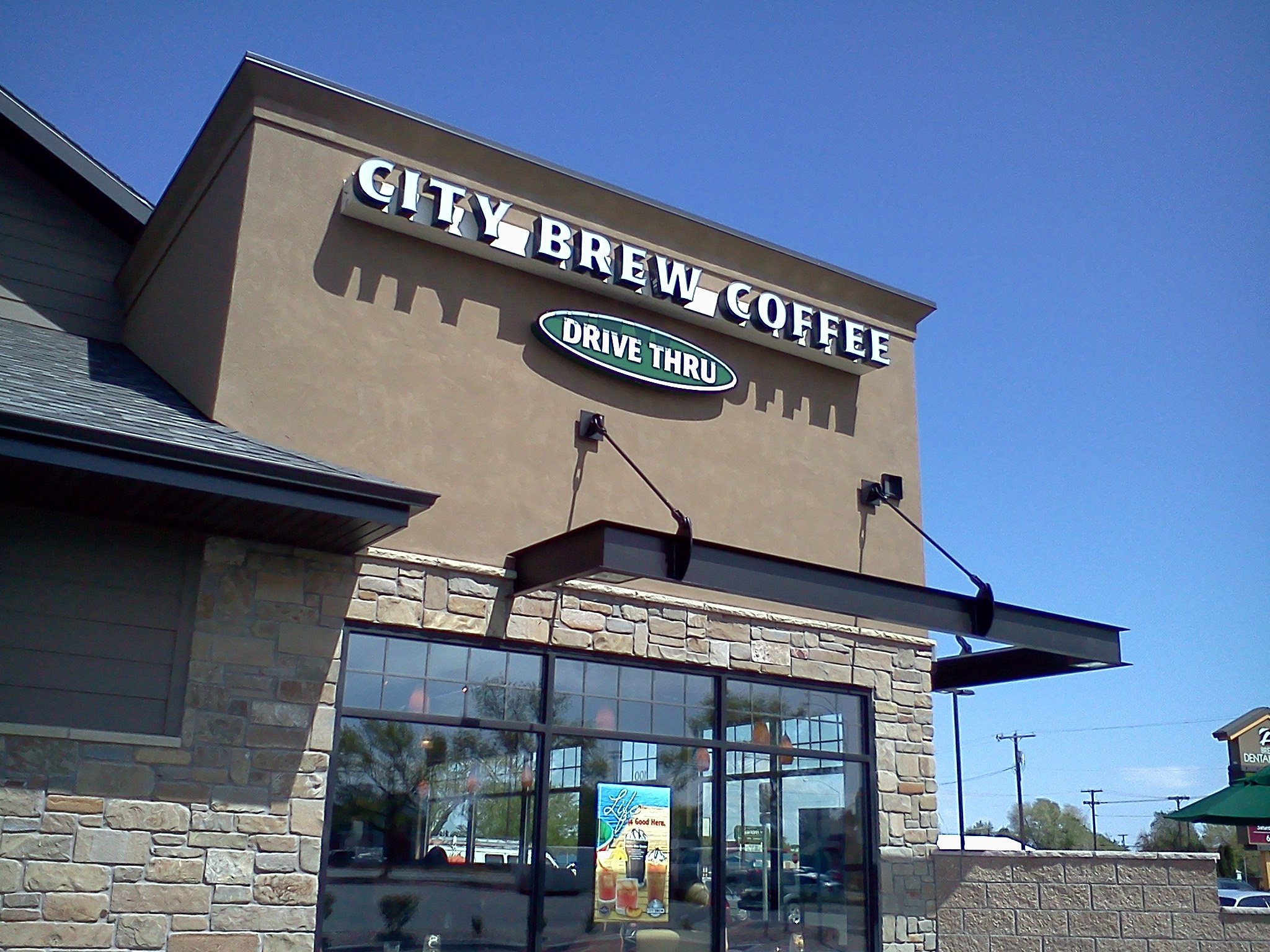 City Brew Coffee - Storefront sign