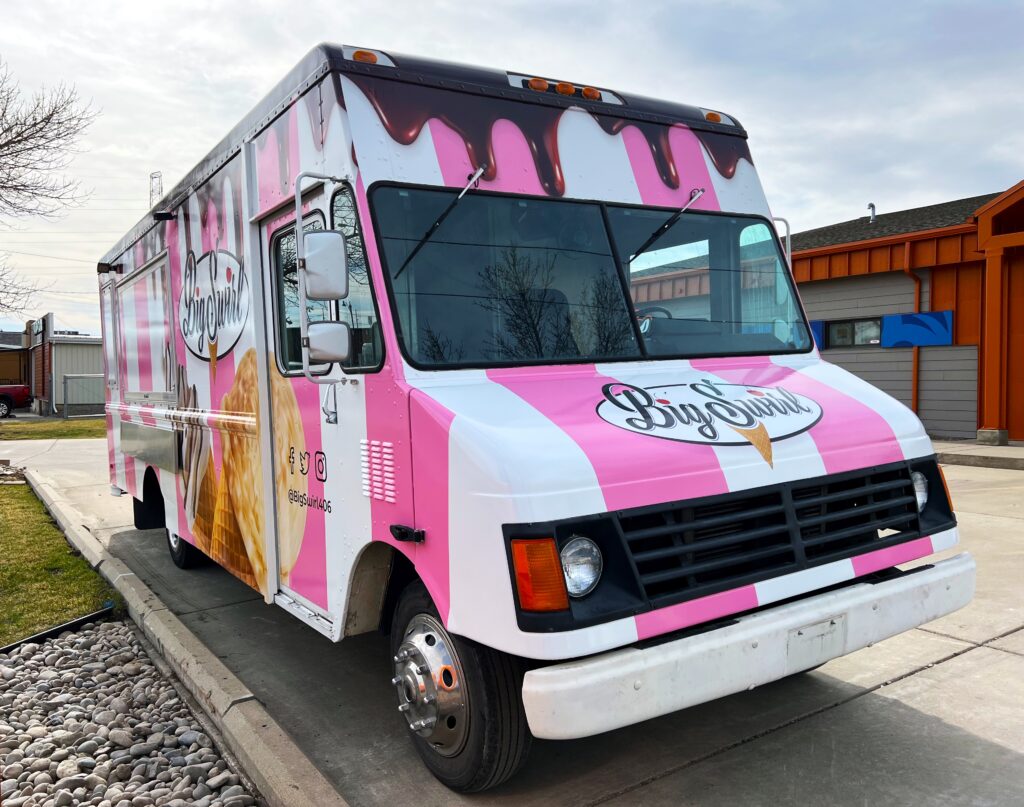 Big Swirl Ice Cream Truck from front
