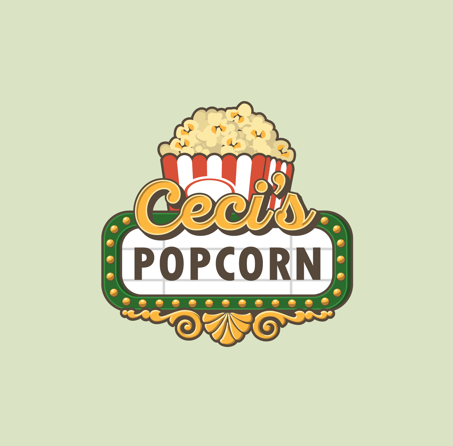Ceci's Popcorn Logo Design