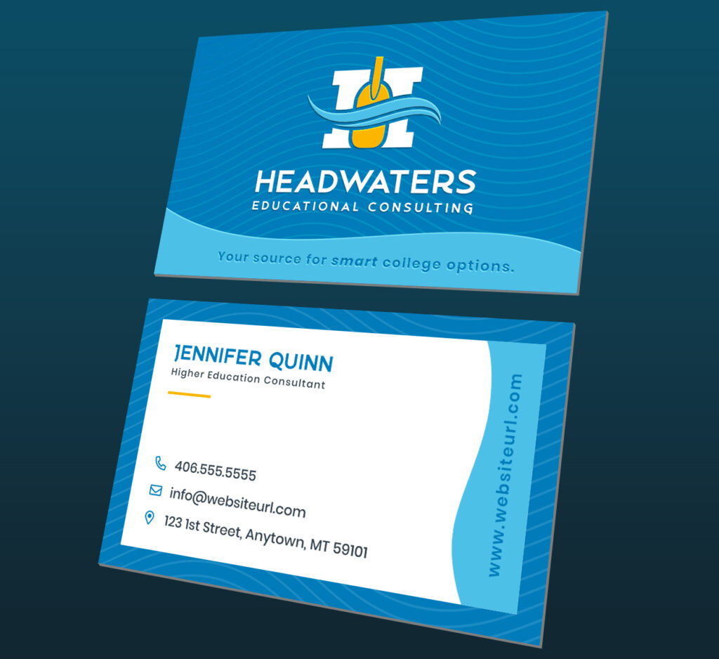 Headwaters Education Business Cards by Zee Creative