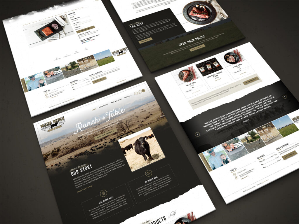 Miller Ranch Beef web design