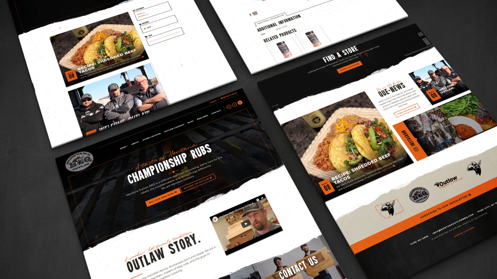 Montana Outlaw BBQ Website Design by Zee Creative