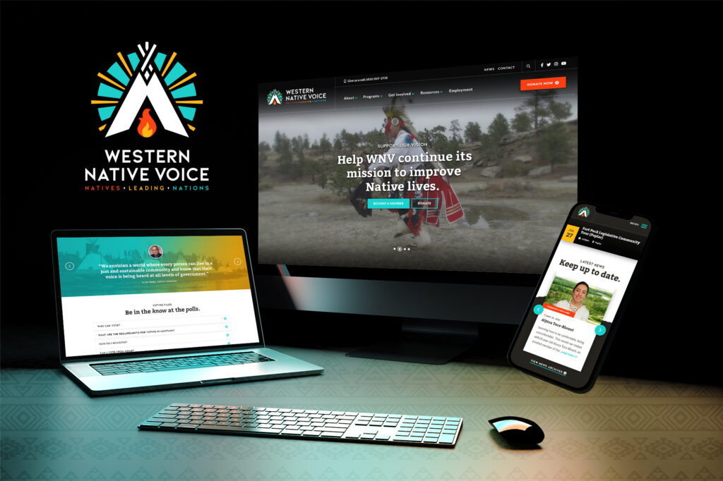 Western Native Voice Website Design by Zee Creative in Billings MT